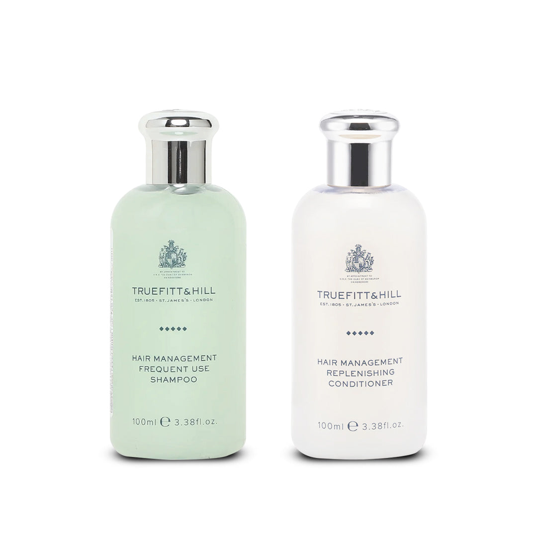 Truefitt & Hill Luxury Hair Care Gift Set | Frequent Use Shampoo 100 ml & Replenishing Conditioner 100 ml