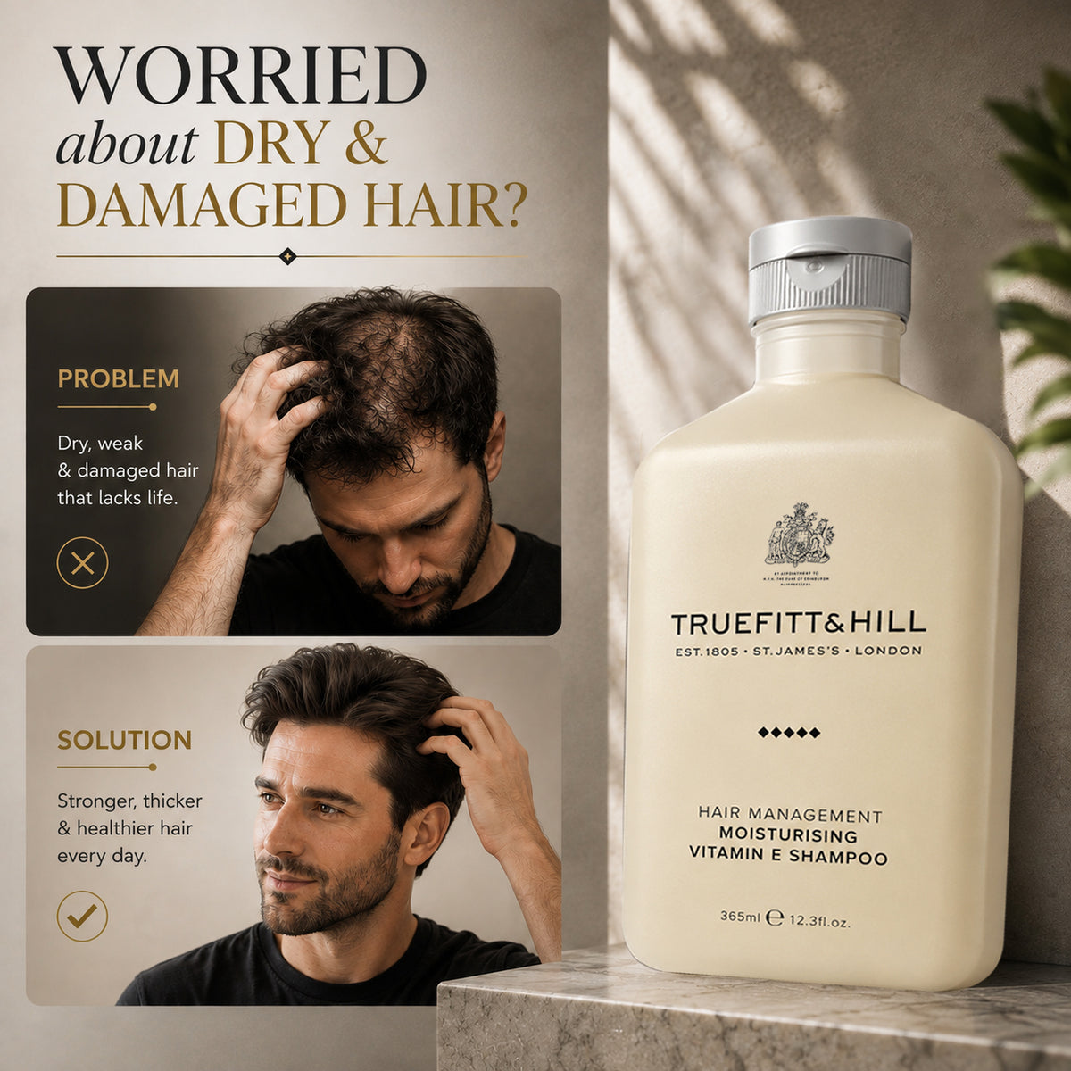 Truefitt & Hill Hair Management Moisturizing Vitamin E Shampoo for Men 365ml