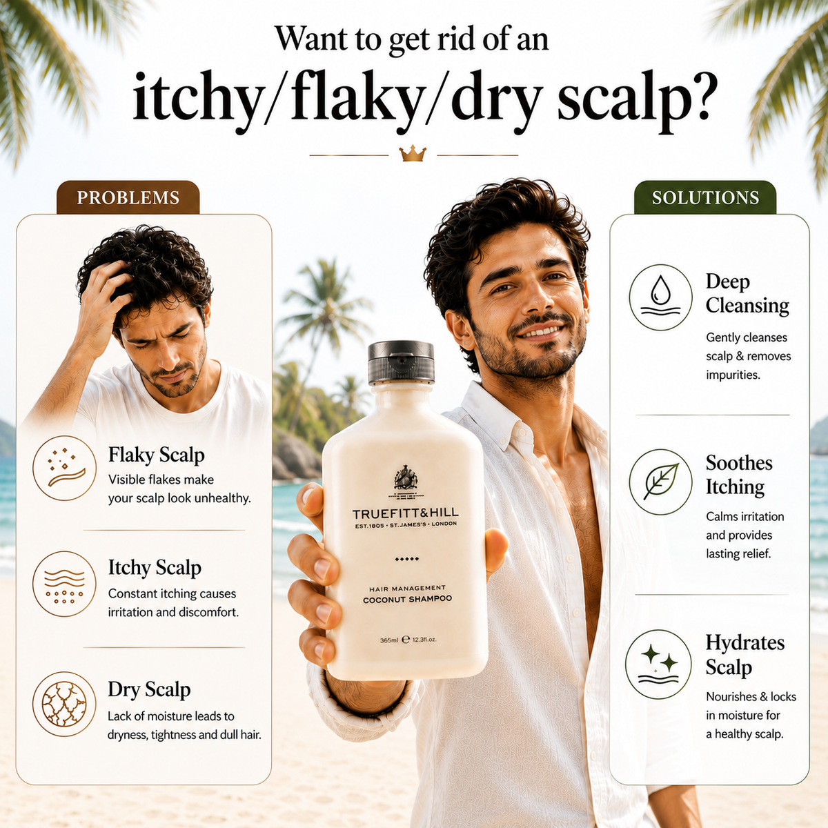 Truefitt & Hill Hair Management Coconut Shampoo for Men 365ml