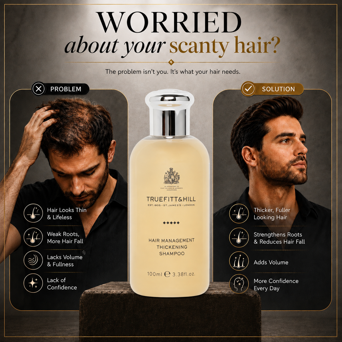 Truefitt & Hill Hair Management Thickening Shampoo for Men 100ml