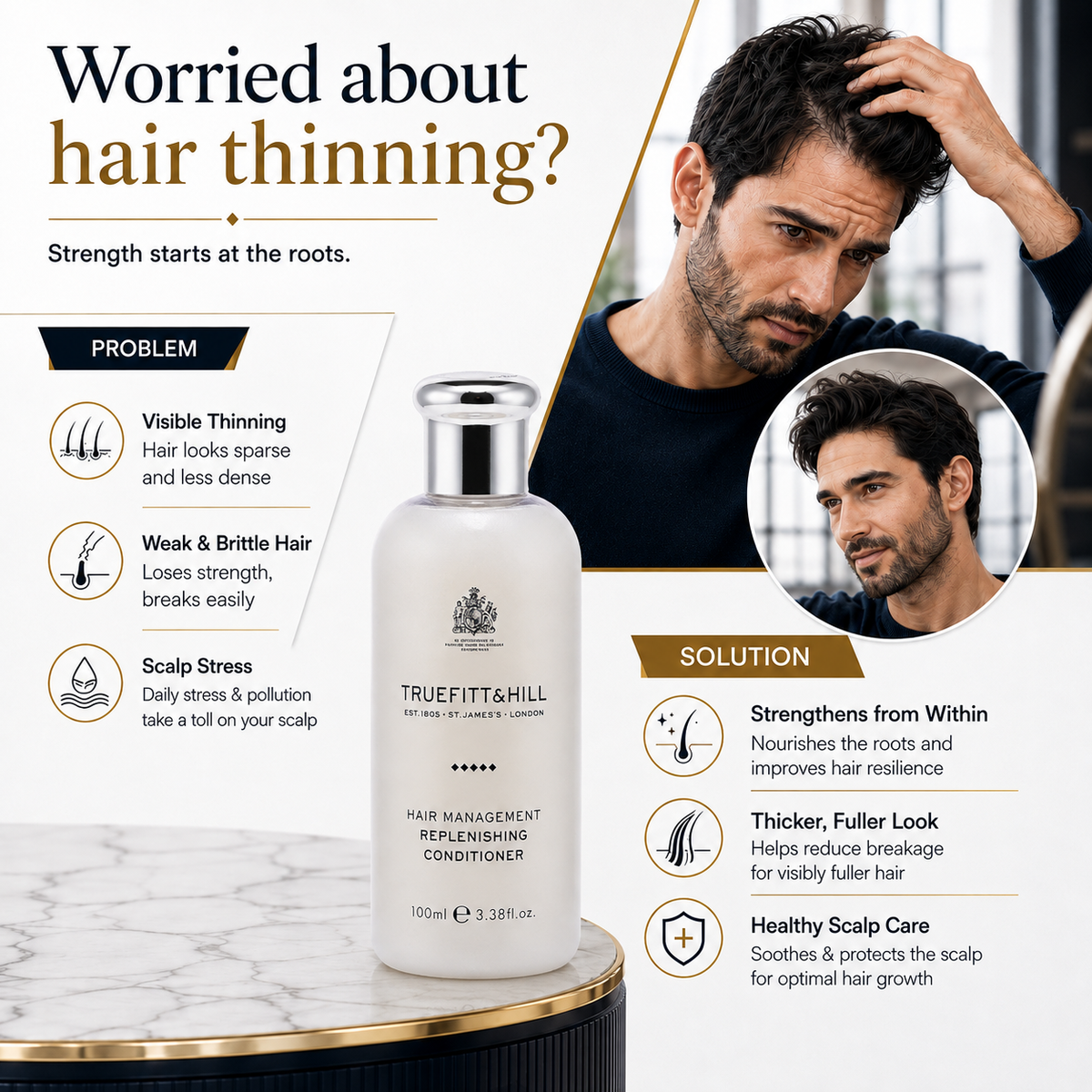 Truefitt & Hill Replenishing  Nourishing Conditioner for Men 100ml