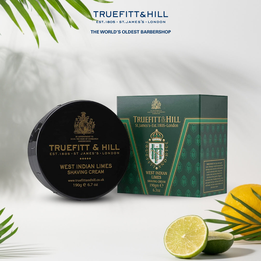 Truefitt & Hill West Indian Limes Shaving Cream Bowl for Men 190gm - Truefitt & Hill India