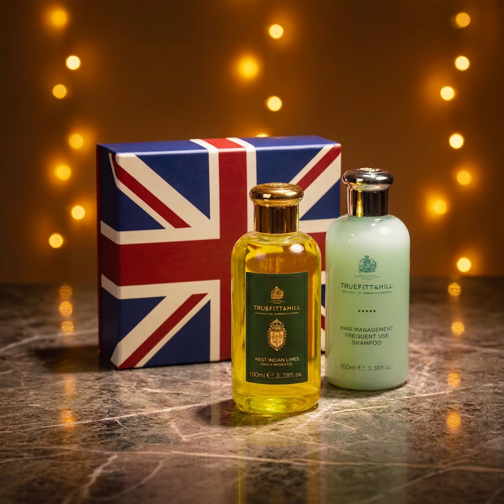 Truefitt & Hill Diwali Luxury Grooming Gift Set | Frequent Use Shampoo 100 ml & West Indian Lime Shower Gel 100 ml - Truefitt & Hill India