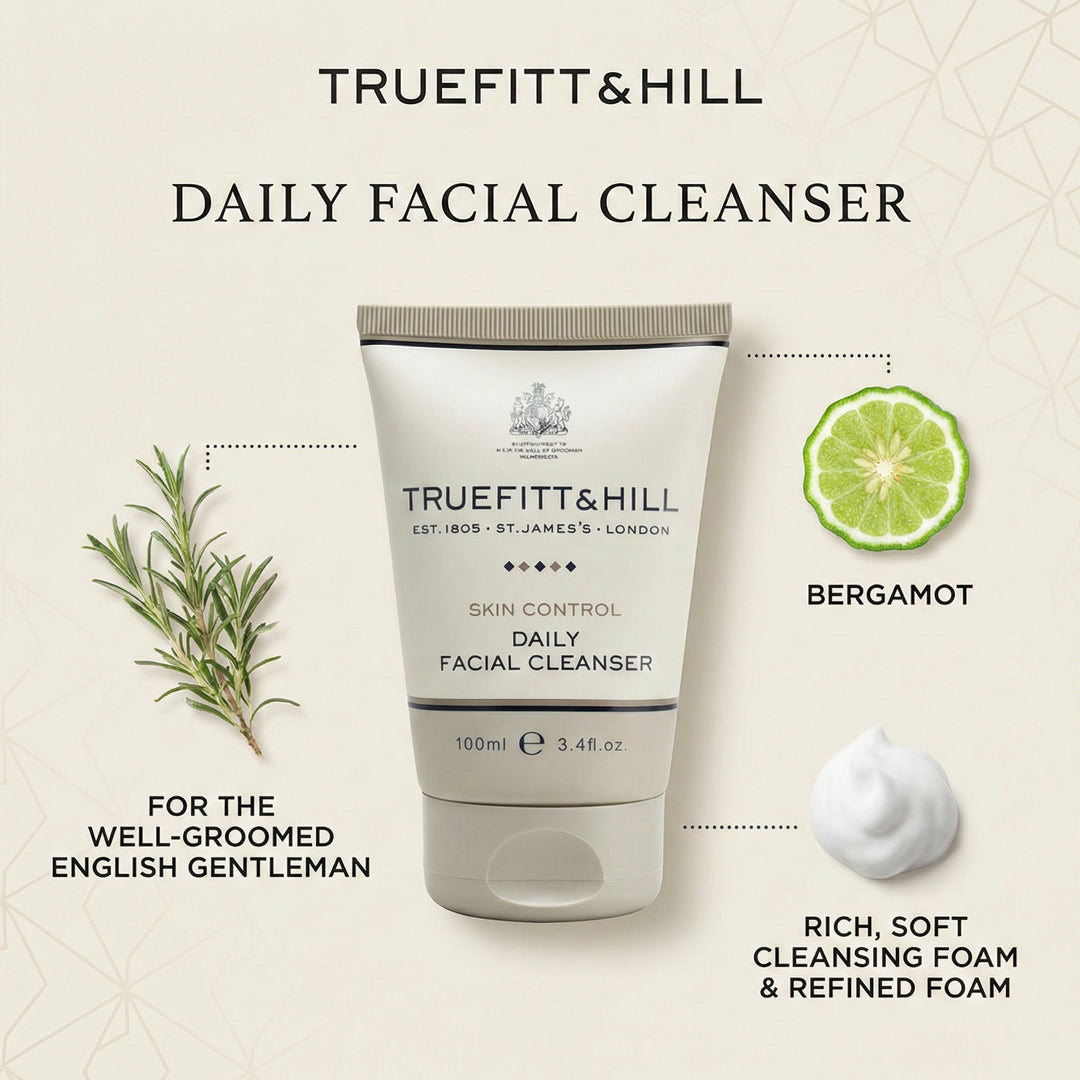 Truefitt & Hill Skin Control Facial Cleanser for Men 100ML - Truefitt & Hill India