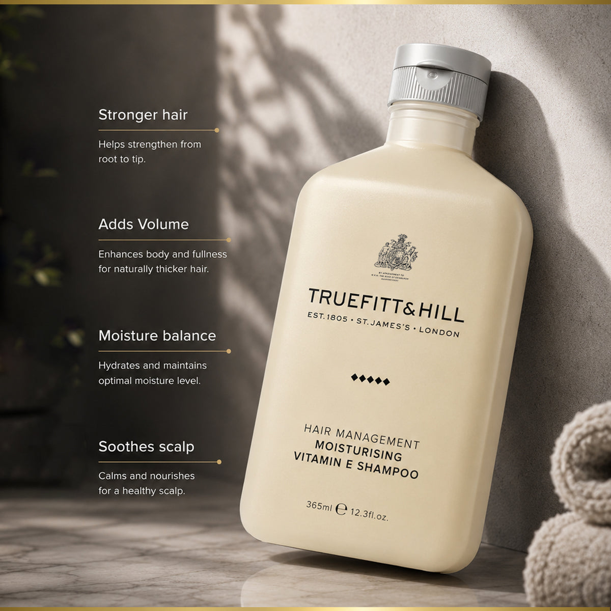 Truefitt & Hill Hair Management Moisturizing Vitamin E Shampoo for Men 365ml
