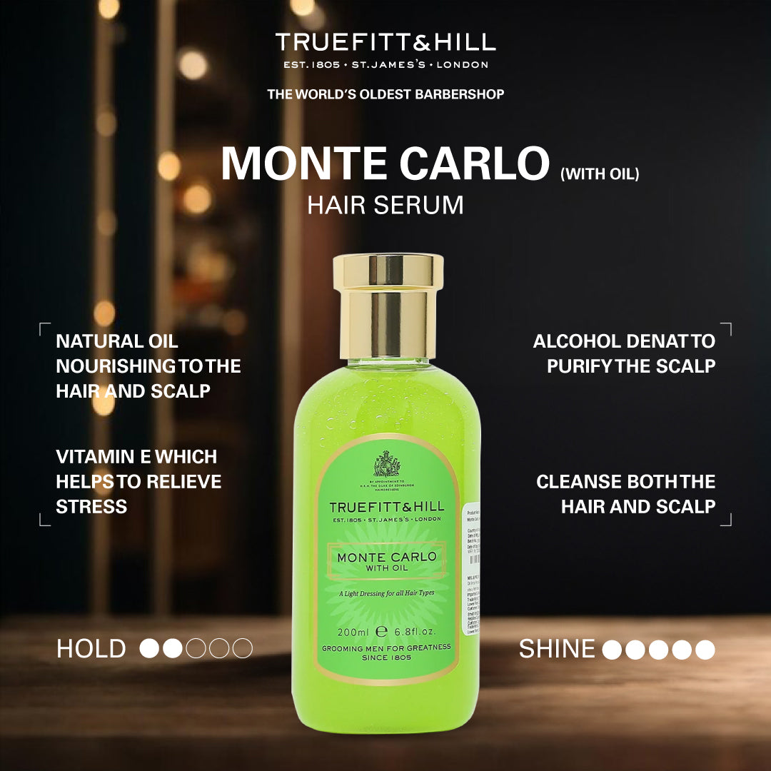 Truefitt & Hill Monte Carlo Hair Serum for Men (With Oil) 200ml - Truefitt & Hill India