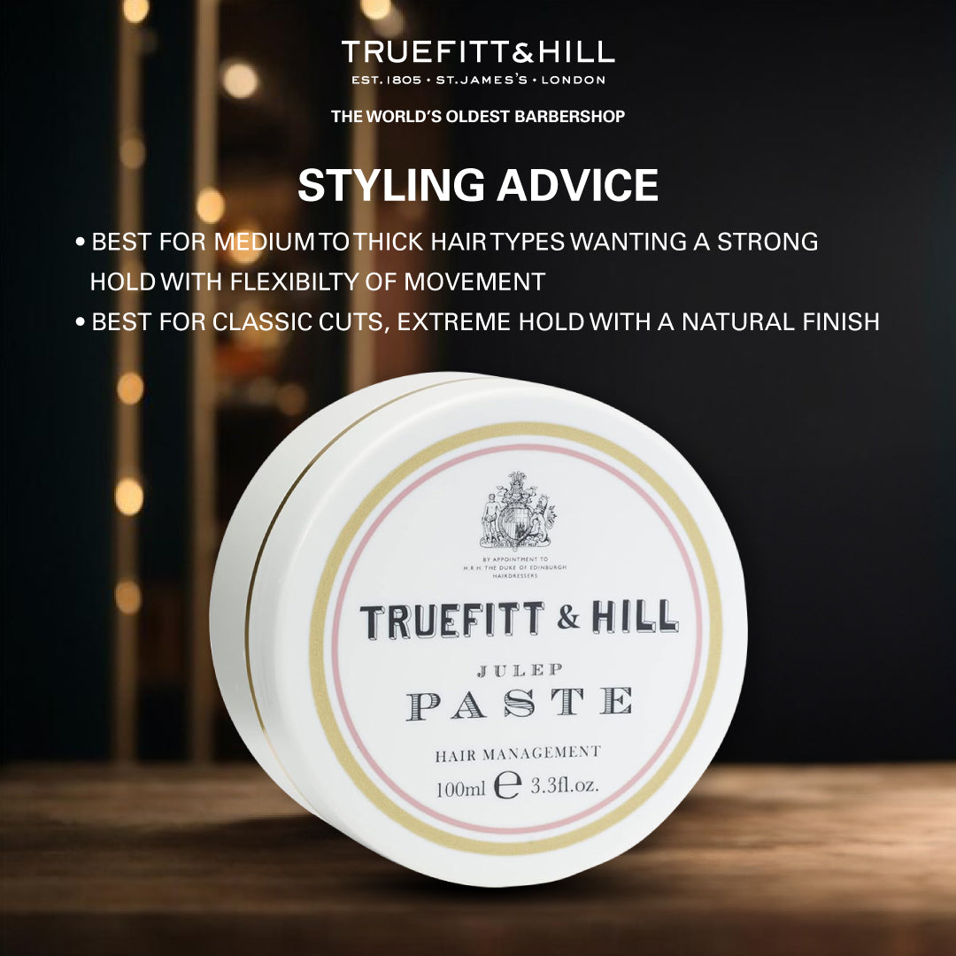 Truefitt & Hill Julep Paste Hair Styling Wax for Men 100gm - Truefitt & Hill India
