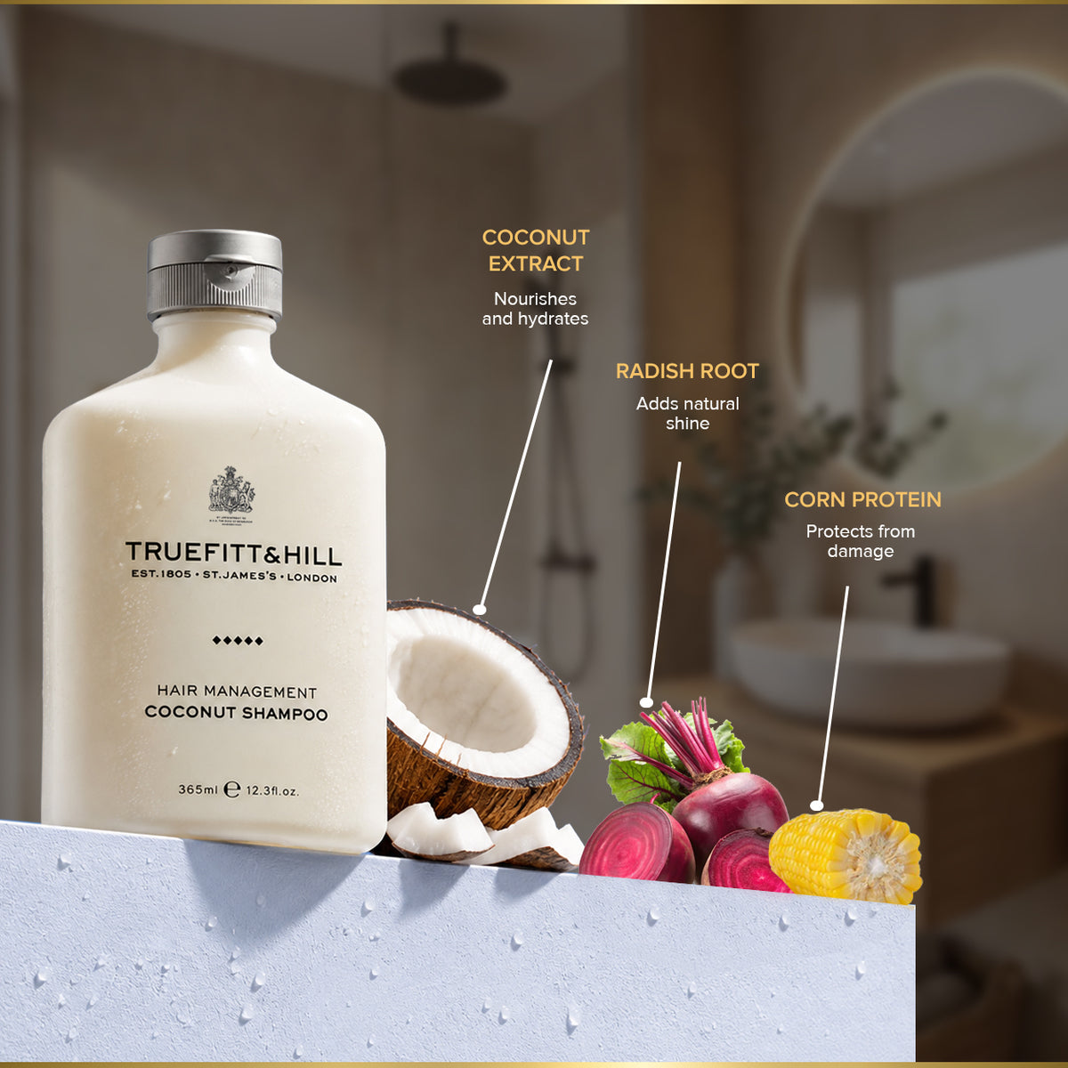Truefitt & Hill Hair Management Coconut Shampoo for Men 365ml