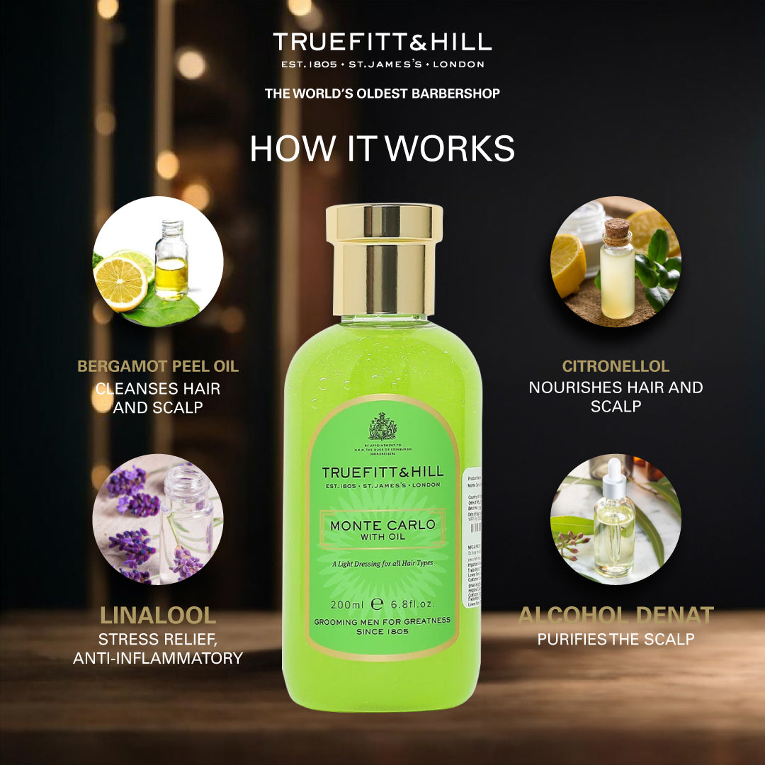 Truefitt & Hill Monte Carlo Hair Serum for Men (With Oil) 200ml - Truefitt & Hill India