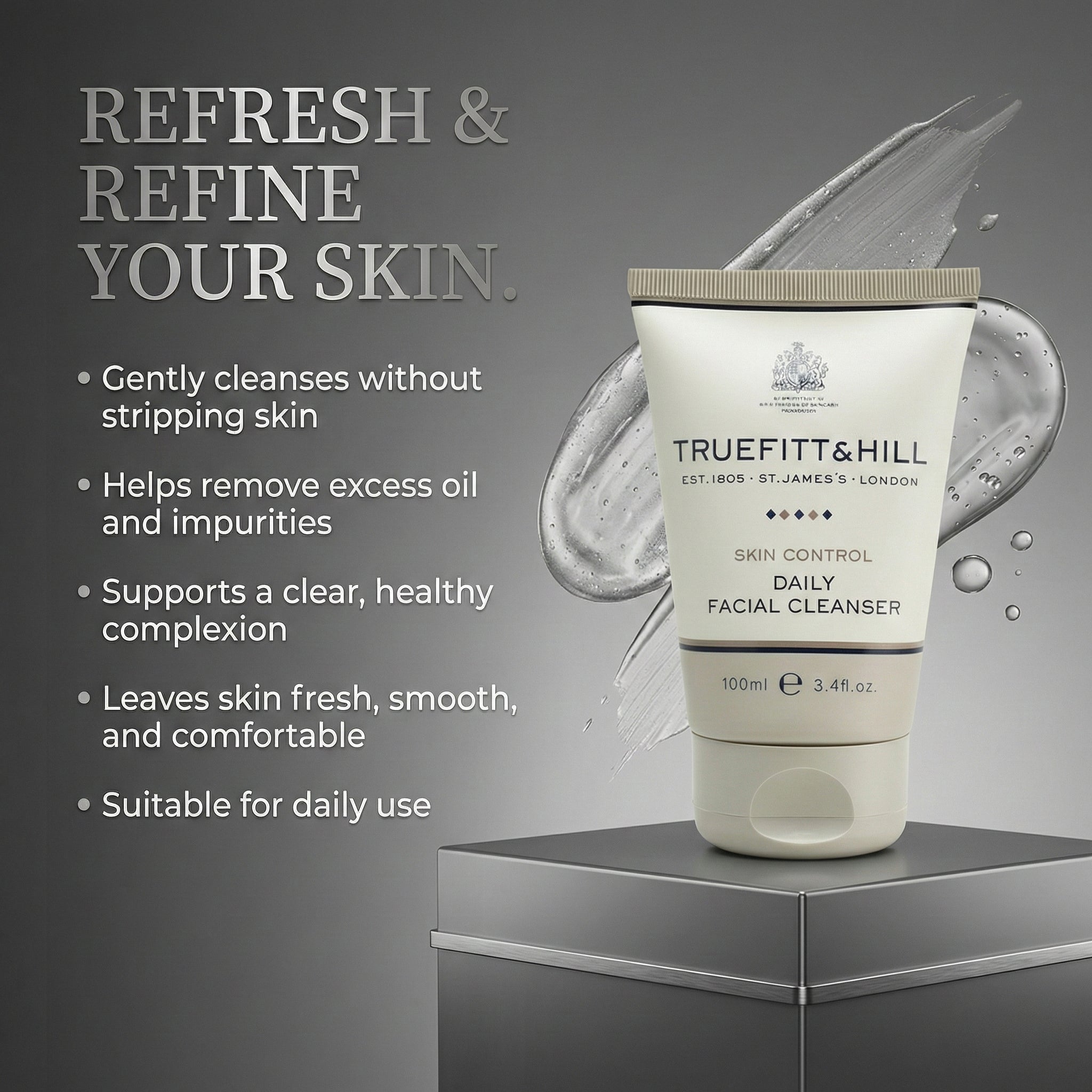 Truefitt & Hill Skin Control Facial Cleanser for Men 100ML - Truefitt & Hill India