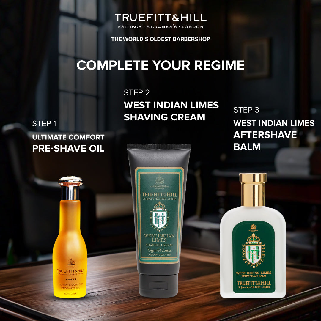 Truefitt & Hill West Indian Limes Shaving Cream Tube for Men 75gm - Truefitt & Hill India