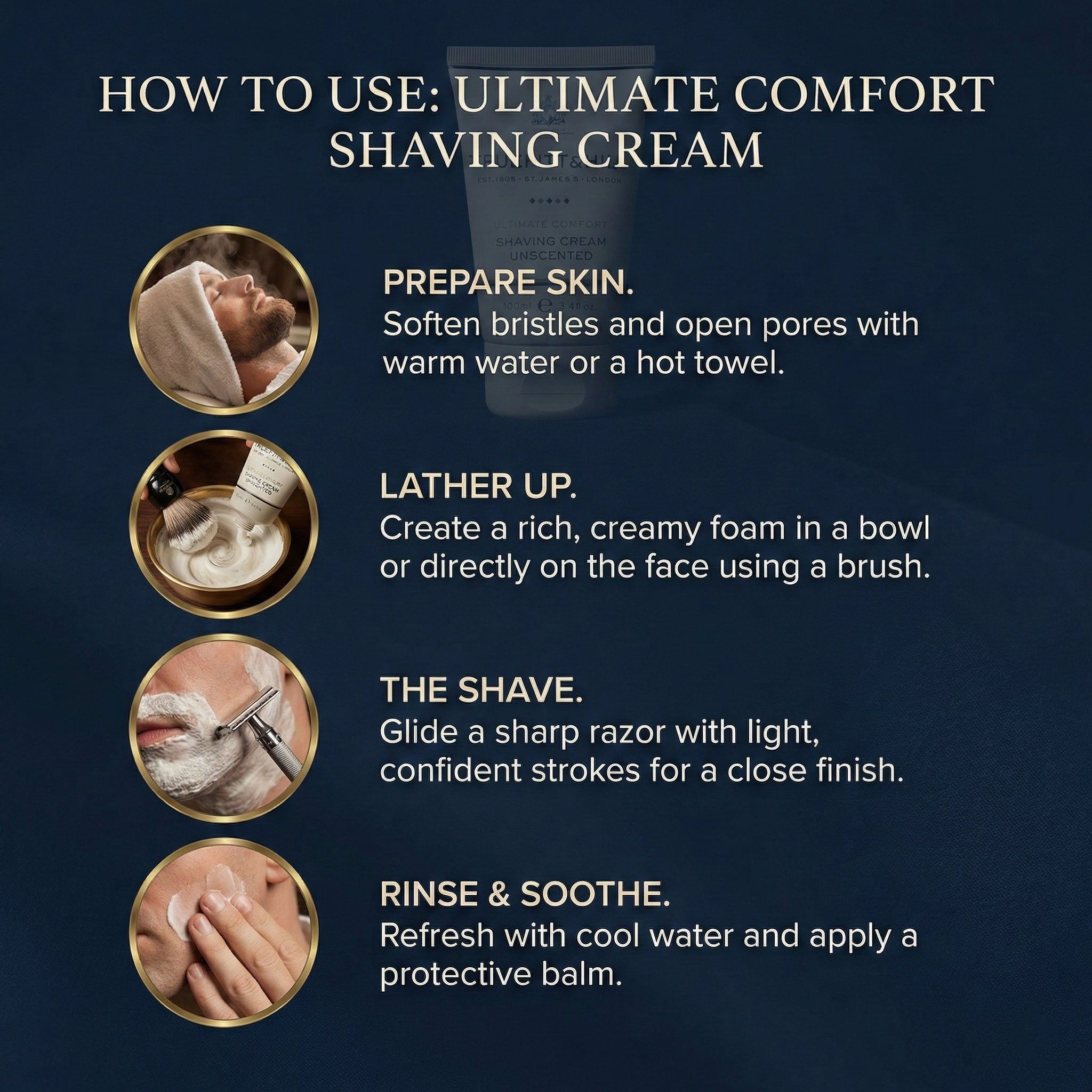 Truefitt & Hill Ultimate Comfort Shaving Cream for Men 100gm - Truefitt & Hill India