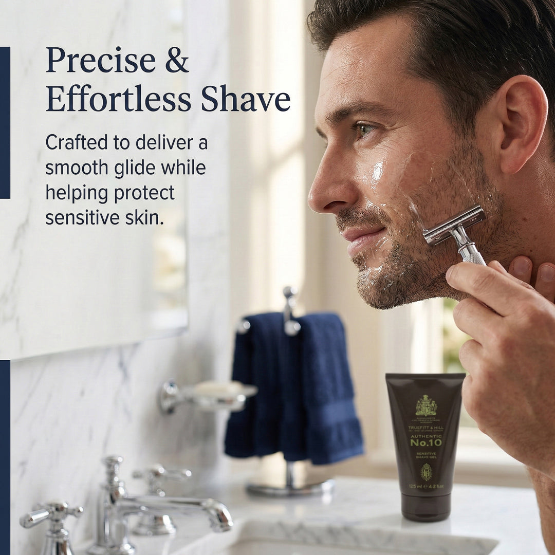 Truefitt & Hill Authentic No.10 Sensitive Shaving Gel for Men 125gm - Truefitt & Hill India