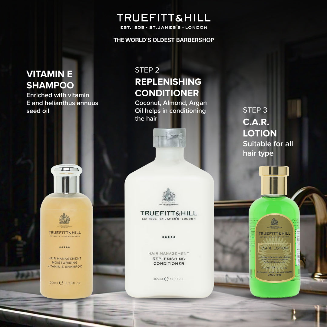 Truefitt & Hill Hair Management Moisturizing Vitamin E Shampoo for Men 100ml - Truefitt & Hill India