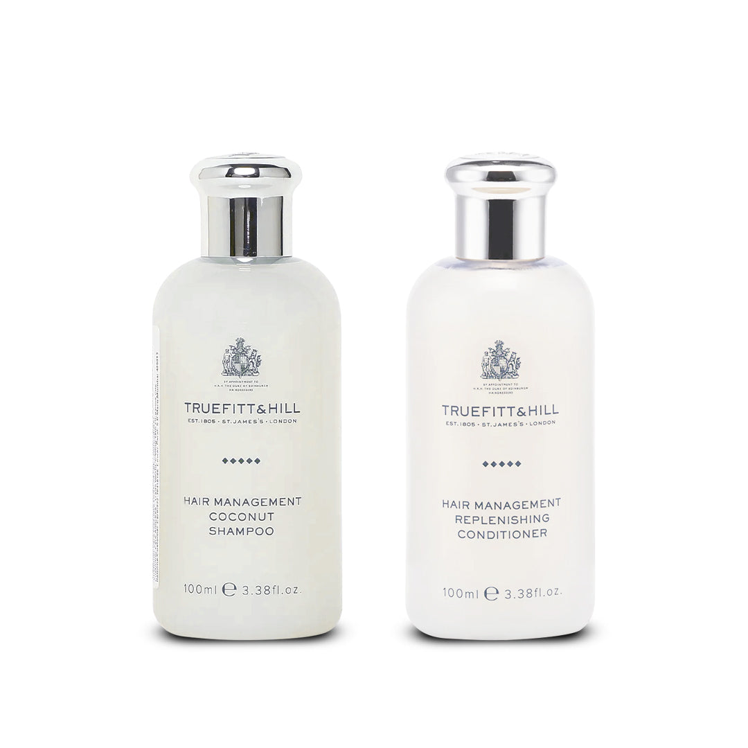 Truefitt & Hill Luxury Hair Care Gift Set | Coconut Shampoo 100 ml & Replenishing Conditioner 100 ml - Truefitt & Hill India