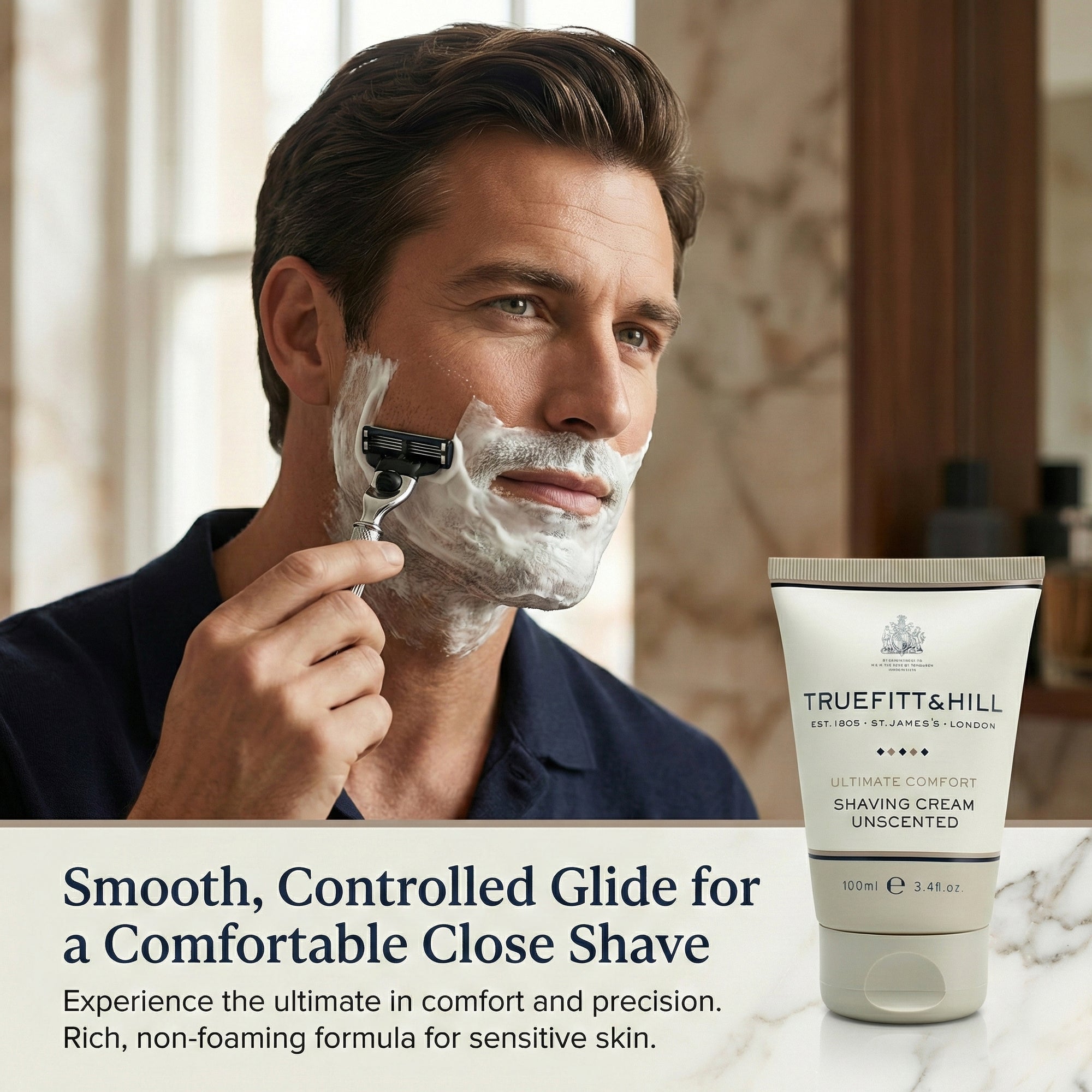 Truefitt & Hill Ultimate Comfort Shaving Cream for Men 100gm - Truefitt & Hill India