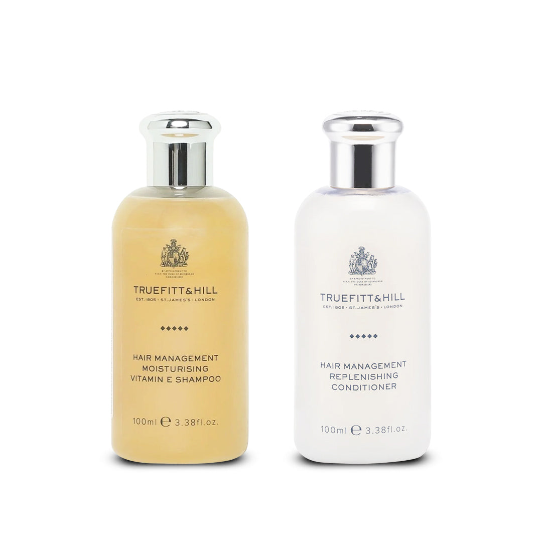 Truefitt & Hill Luxury Hair Care Gift Set | Vitamin E Shampoo 100 ml & Replenishing Conditioner 100 ml - Truefitt & Hill India