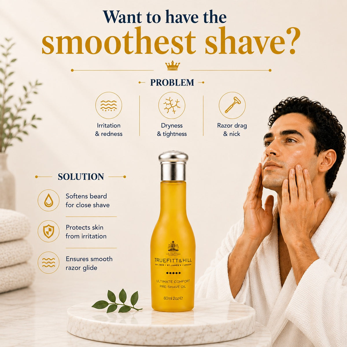 Truefitt & Hill Ultimate Comfort Pre-Shave Oil for Men 60ml