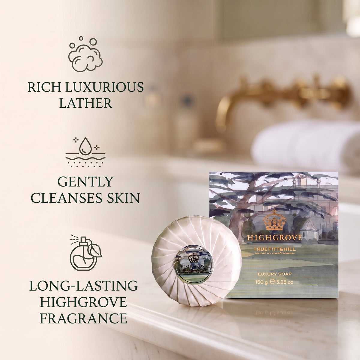 Truefitt and Hill Highgrove Luxury Bath Soap for Men 150g