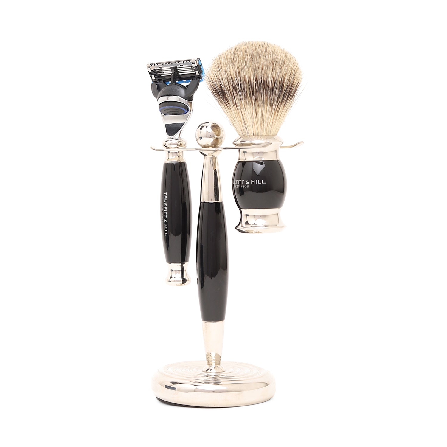 Truefitt & Hill Edwardian Collection Ebony Fusion Shaving Set - Truefitt & Hill India