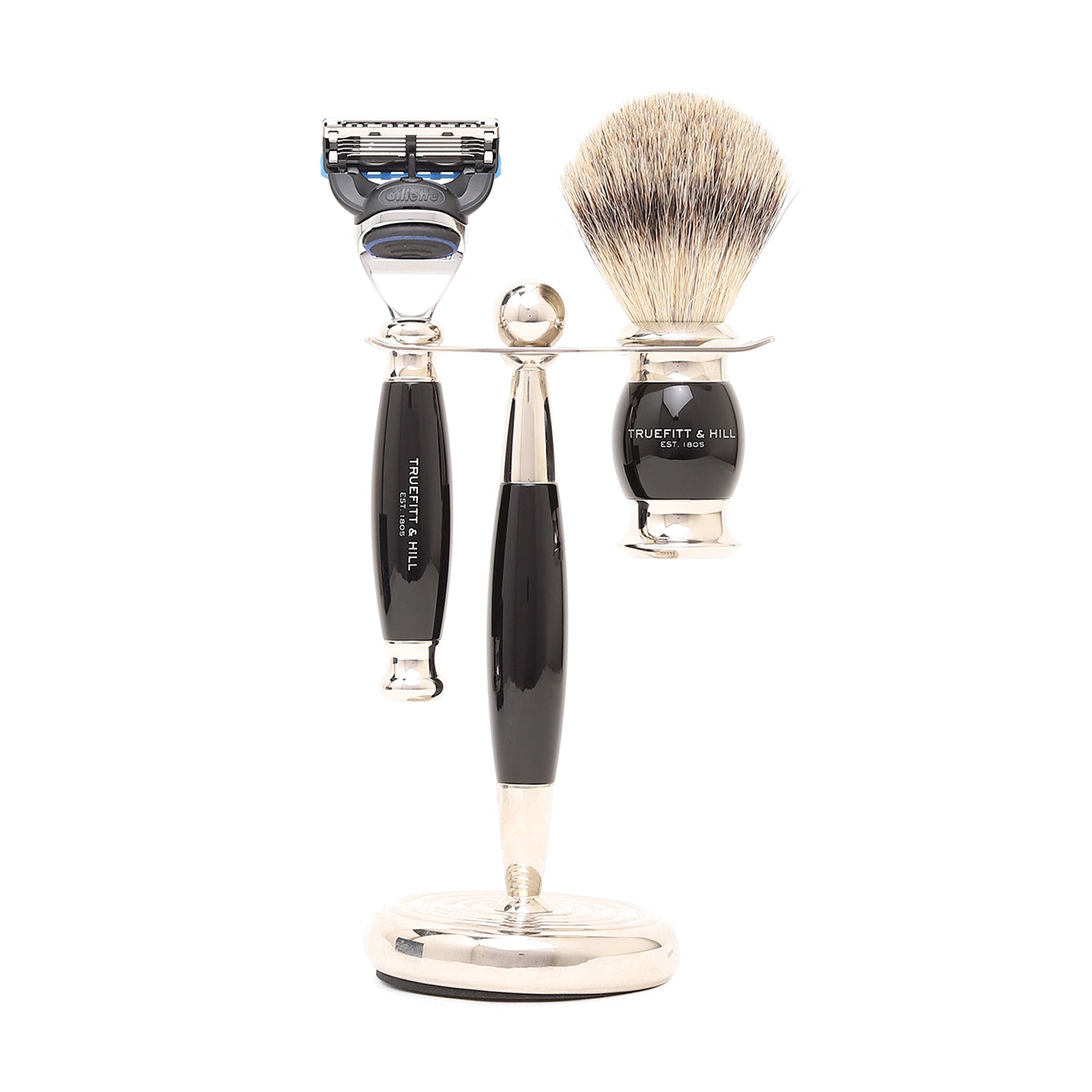 Truefitt & Hill Edwardian Collection Ebony Fusion Shaving Set - Truefitt & Hill India