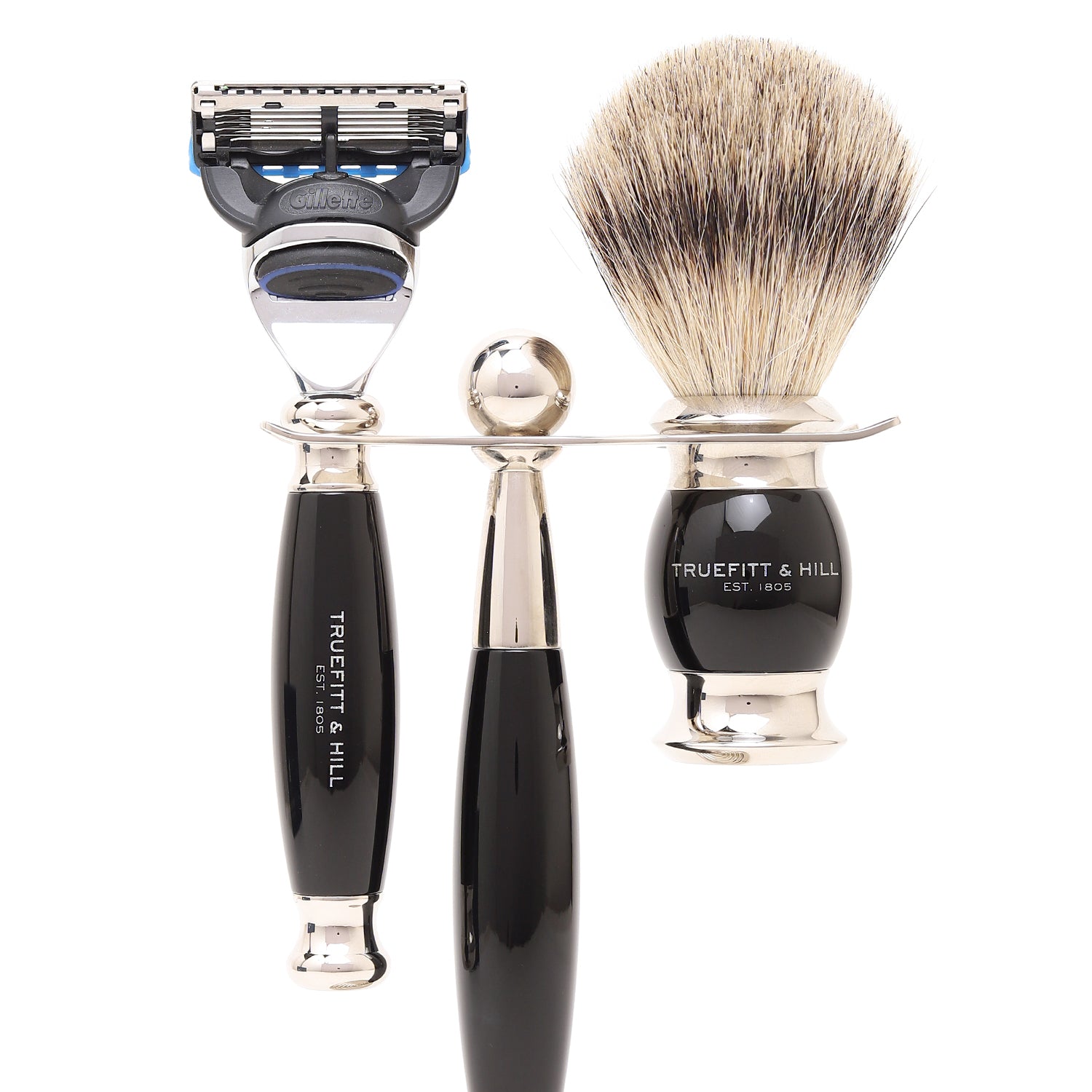 Truefitt & Hill Edwardian Collection Ebony Fusion Shaving Set - Truefitt & Hill India